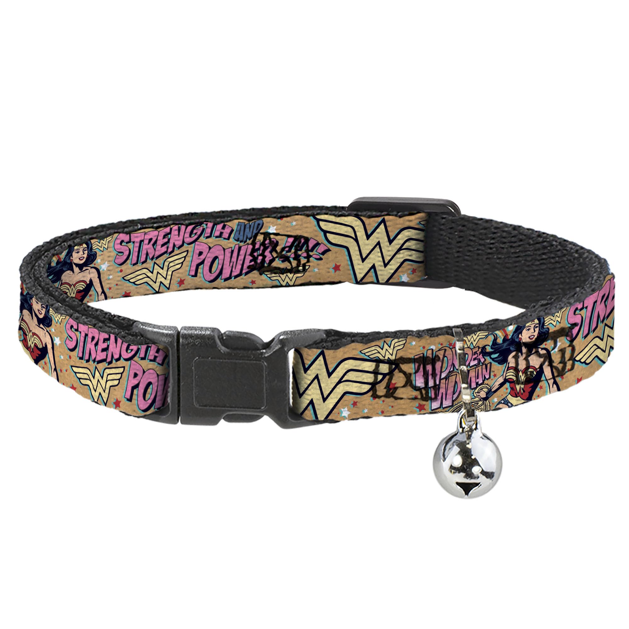 Collar para gato ajustable Wonder Woman para explorar la casa con seguridad
