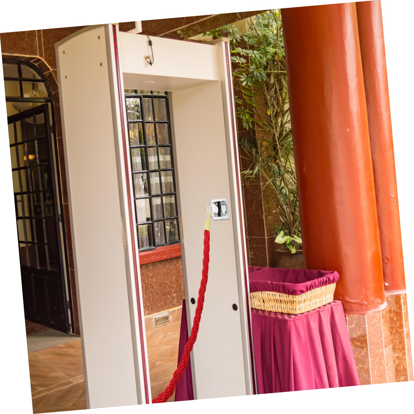 LIFKOME Rope Safety Barriers Wall Mount Zinc Alloy Buckle Stanchion Circle Hook Pad Eye Plate