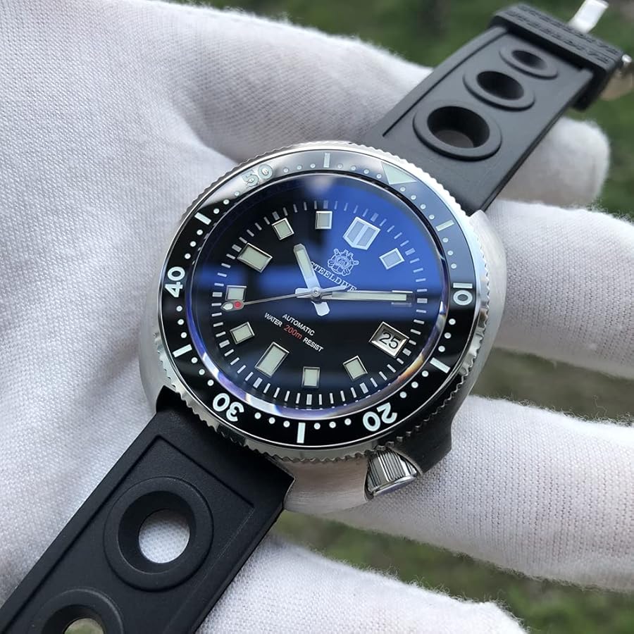 STEELDIVE 自動巻き 腕時計 防水　本日特価 スティールダイブ STEELDIVE プロダイバー 200m防水 自動巻 ケース付