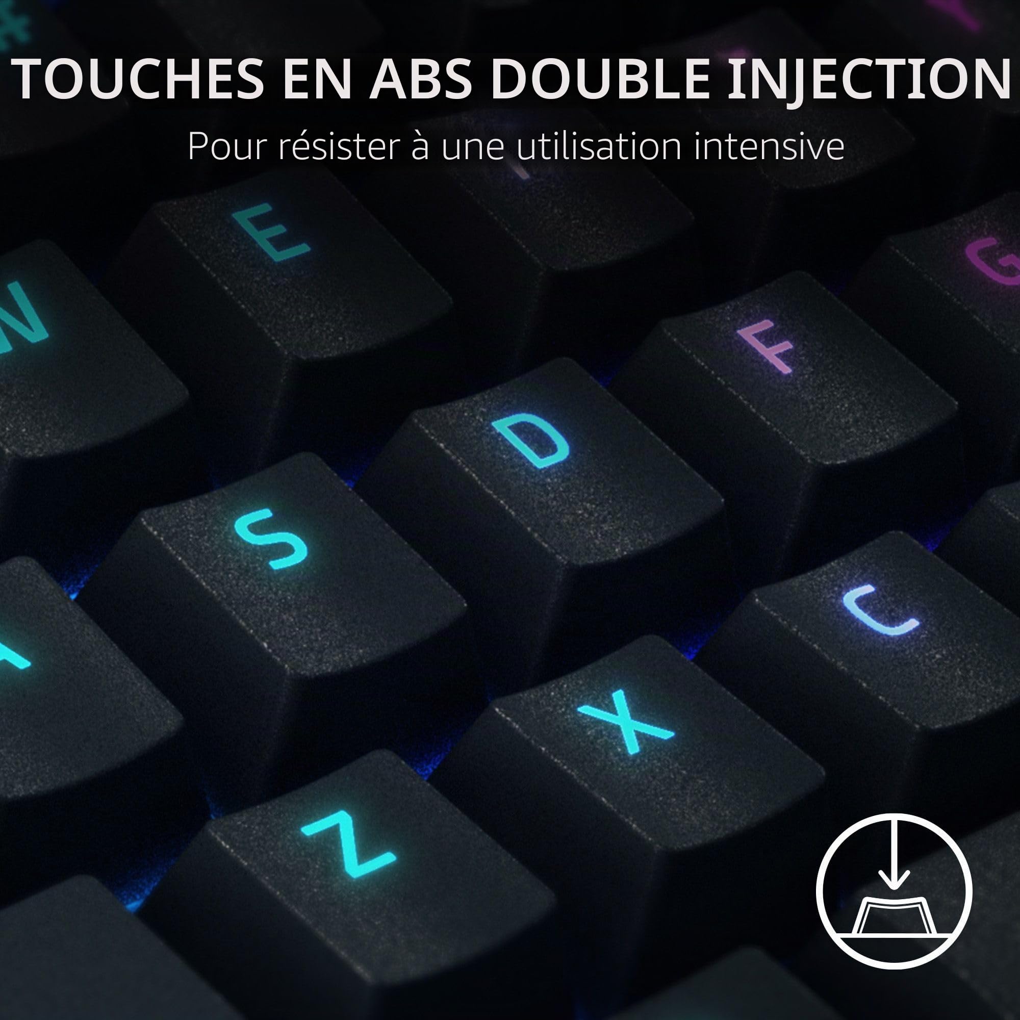 Razer BlackWidow V4 X (Switches Verts) - Clavier Gaming mécanique avec Razer Chroma RGB (6 Touches macros dédiées, Touches ABS à Double Injection) US-Layout | Noir