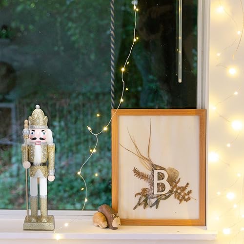 Miniatura 2 de PRETYZOOM Adornos de cascanueces de Navidad de 12 pulgadas, figura de soldado de cascanueces de madera, decoración de Navidad, adorno de muñeca para