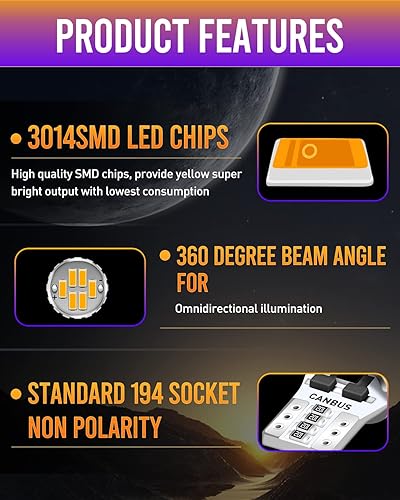 Miniatura 4 de LUYED 194 bombillas LED de color rojo brillante 168 2825 W5W T10 18-SMD 3014 chipsets LED sin polaridad bombillas de repuesto para cúpula de coche,