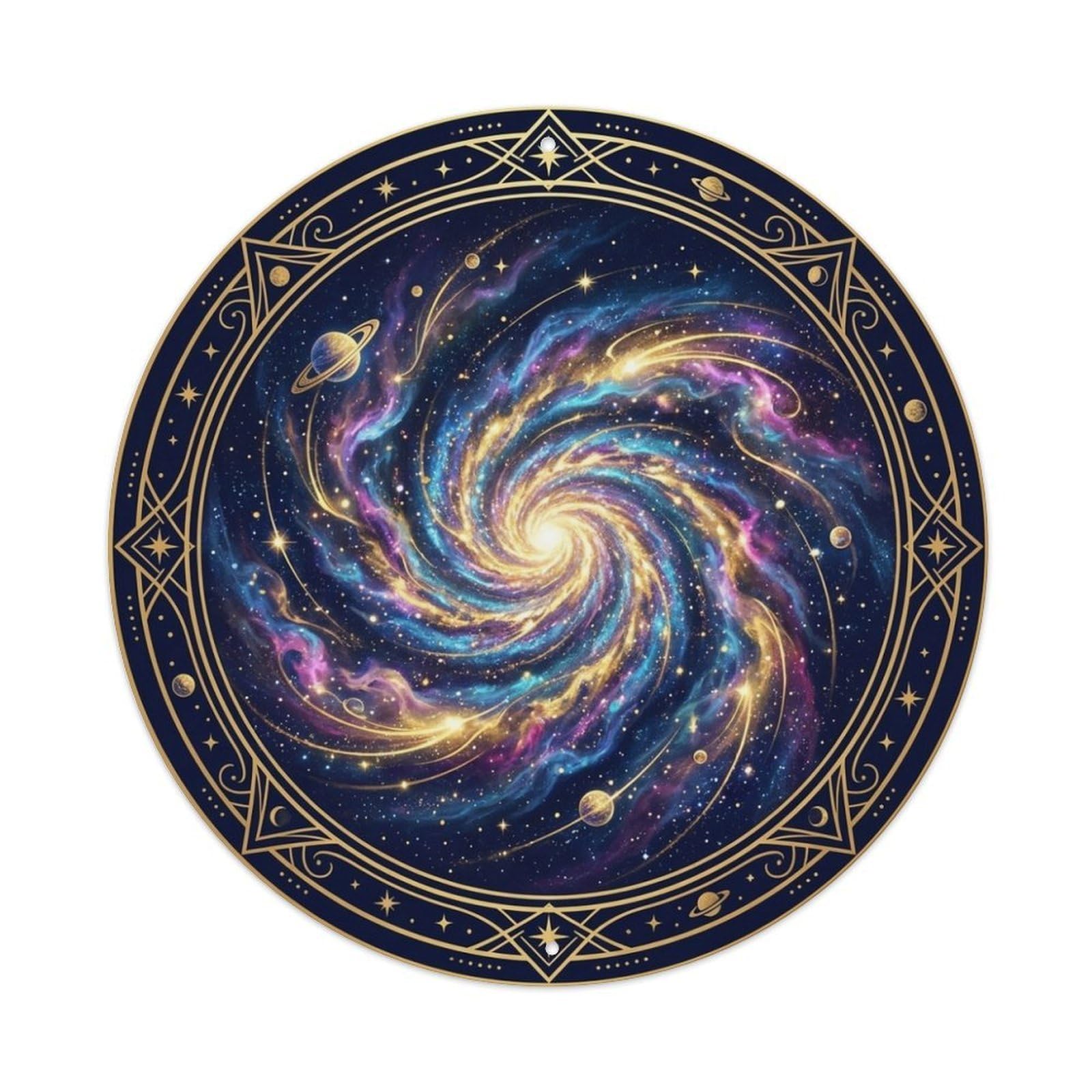 Galaxy Spiral Nebula Deep Space Celestial Astronomy Metal Tin Sign