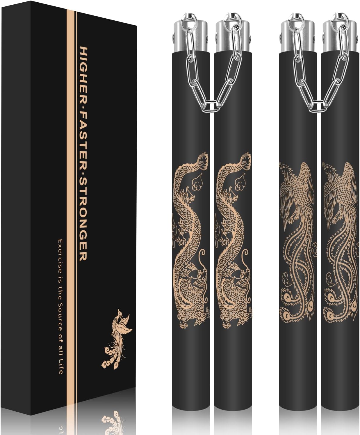 Nunchucks Upgraded Foam Nunchucks for Kids and Adults, Safe and Durable Nunchucks with Ball-Bearing Chain Connector for Professionals and Beginners