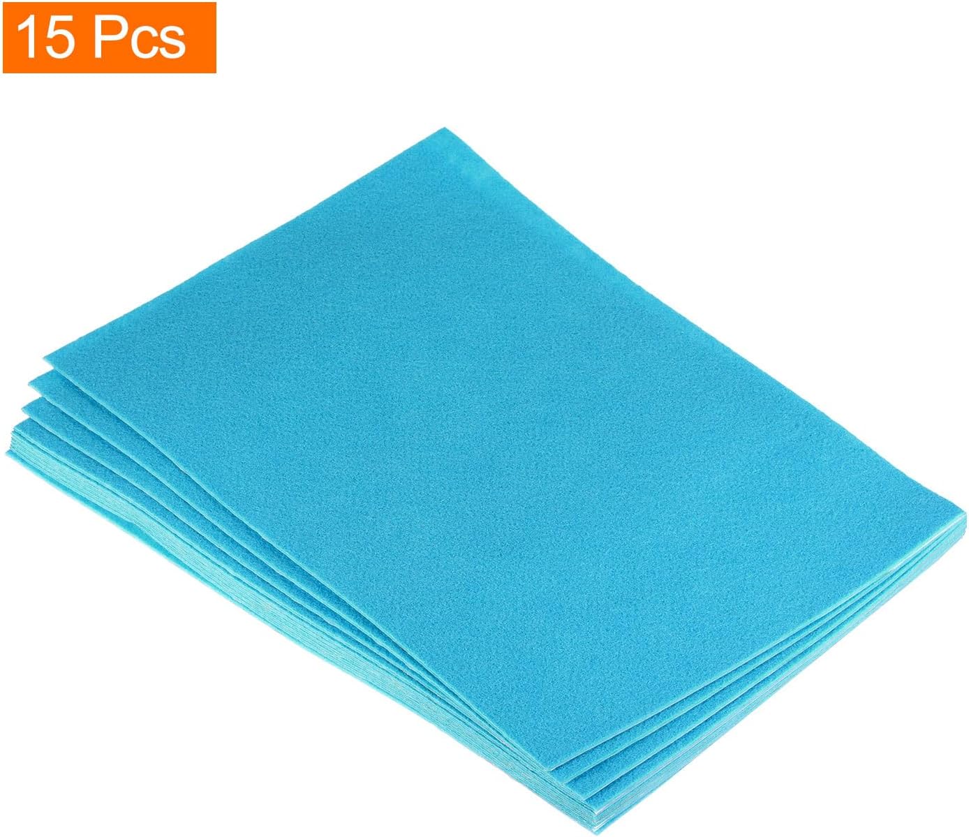 MECCANIXITY Adhesive Felt Sheets, Felt Fabric Crafts Back Adhesive Felt Sheets 11.8 inch x 7.9 inch Peel and Stick Bright Blue for DIY Sewing Crafting Projects 15 Pcs