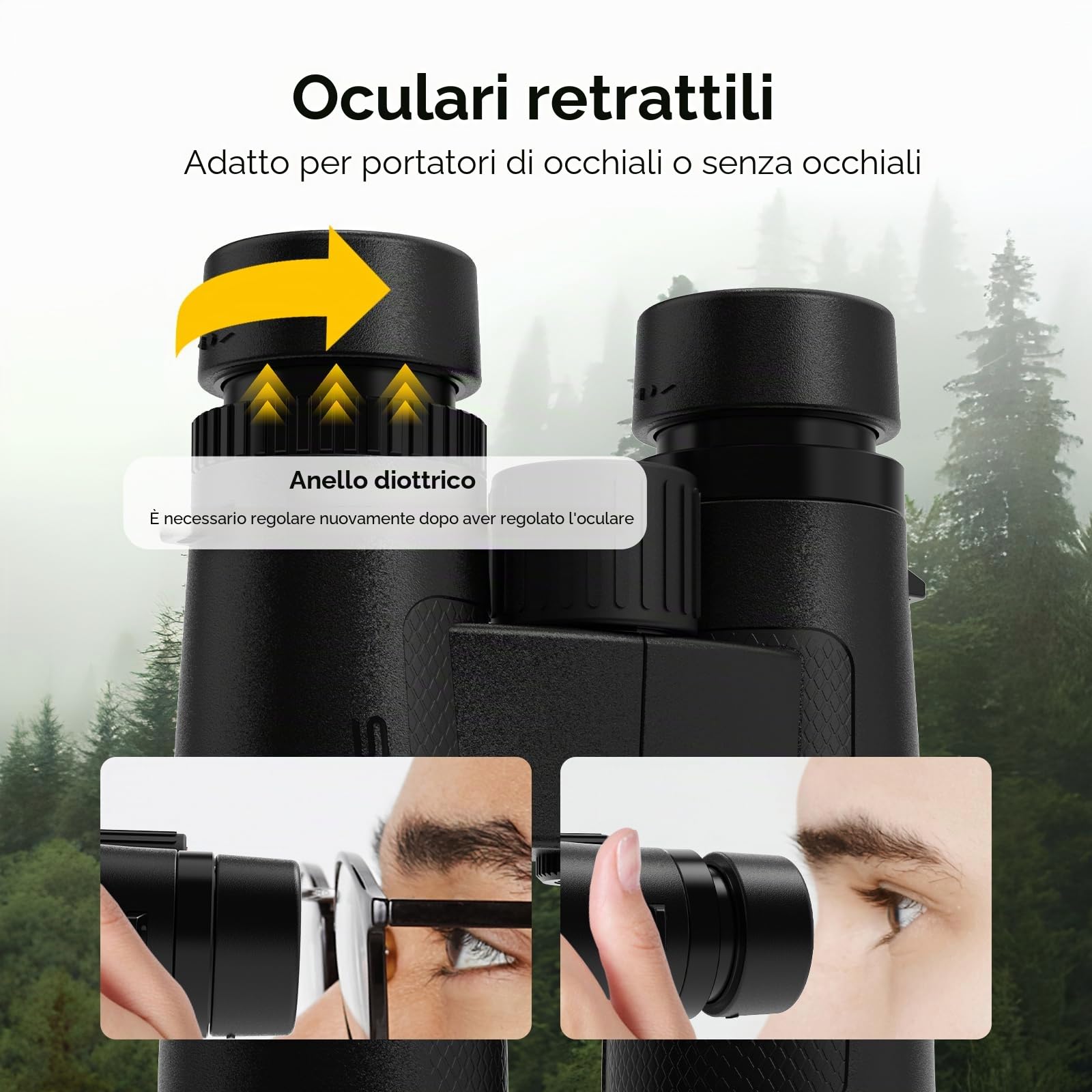 SVBONY Binocolo SV202 8x42 ED, binocolo con lenti a dispersione extra-bassa per birdwatching, BAK4 e FMC Optic System, ampio angolo di visione, impermeabile IPX7 per uso in tutte le condizioni