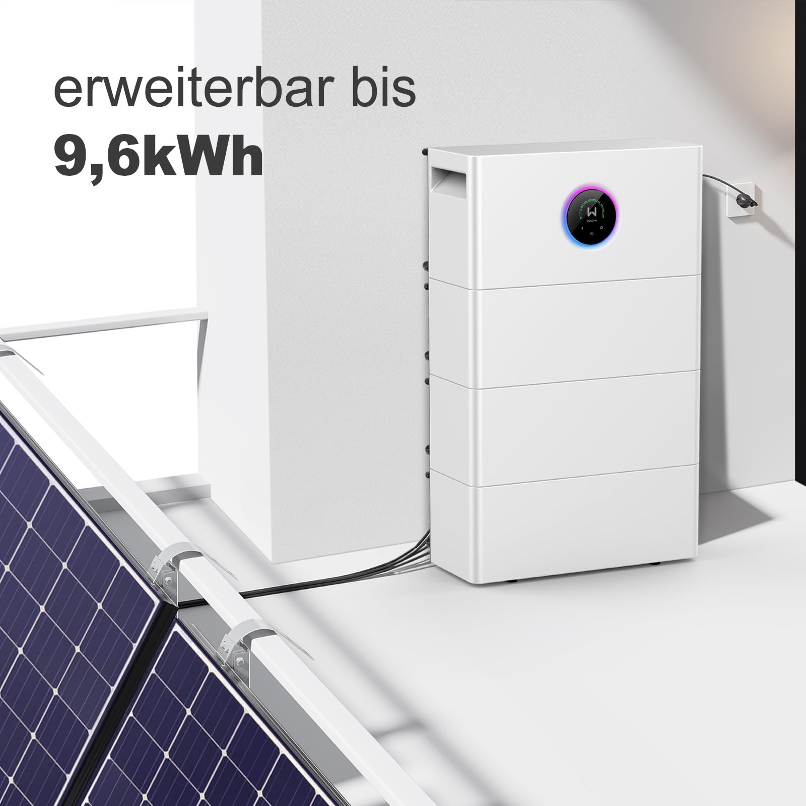 GoodWe® ESA-Athena Hauptspeicher 1920Wh All-in-One Speicher 1,92kWh – Plug&Play für Balkonkraftwerk und Offgrid-Stromversorgung, erweiterbar bis 9,6kWh