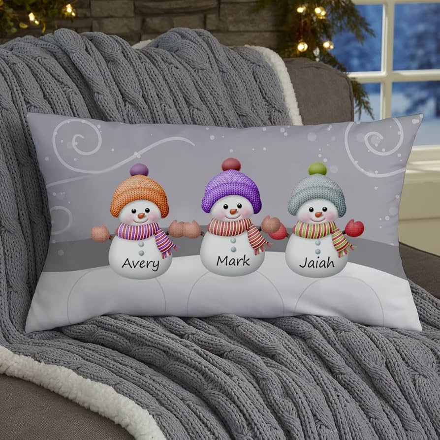 Embroidered Christmas Vacation Theme Pillows Merry Christmas