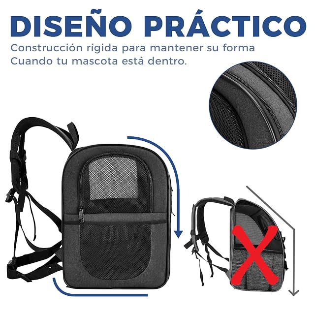 Foto 5 de 7 de APOLLO WALKER Transportín Perro Gato Transpirable Plegable Pet Carrier Desmontable Bolso de Hombro Acolchado…