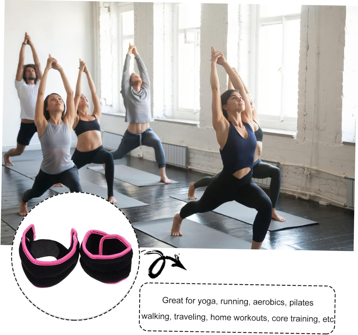 Yardwe Adjustable Weight-Bearing Leg Weights for Boys and Girls Ultra-Thin Fitness Bands Ankle Straps for Running and Training