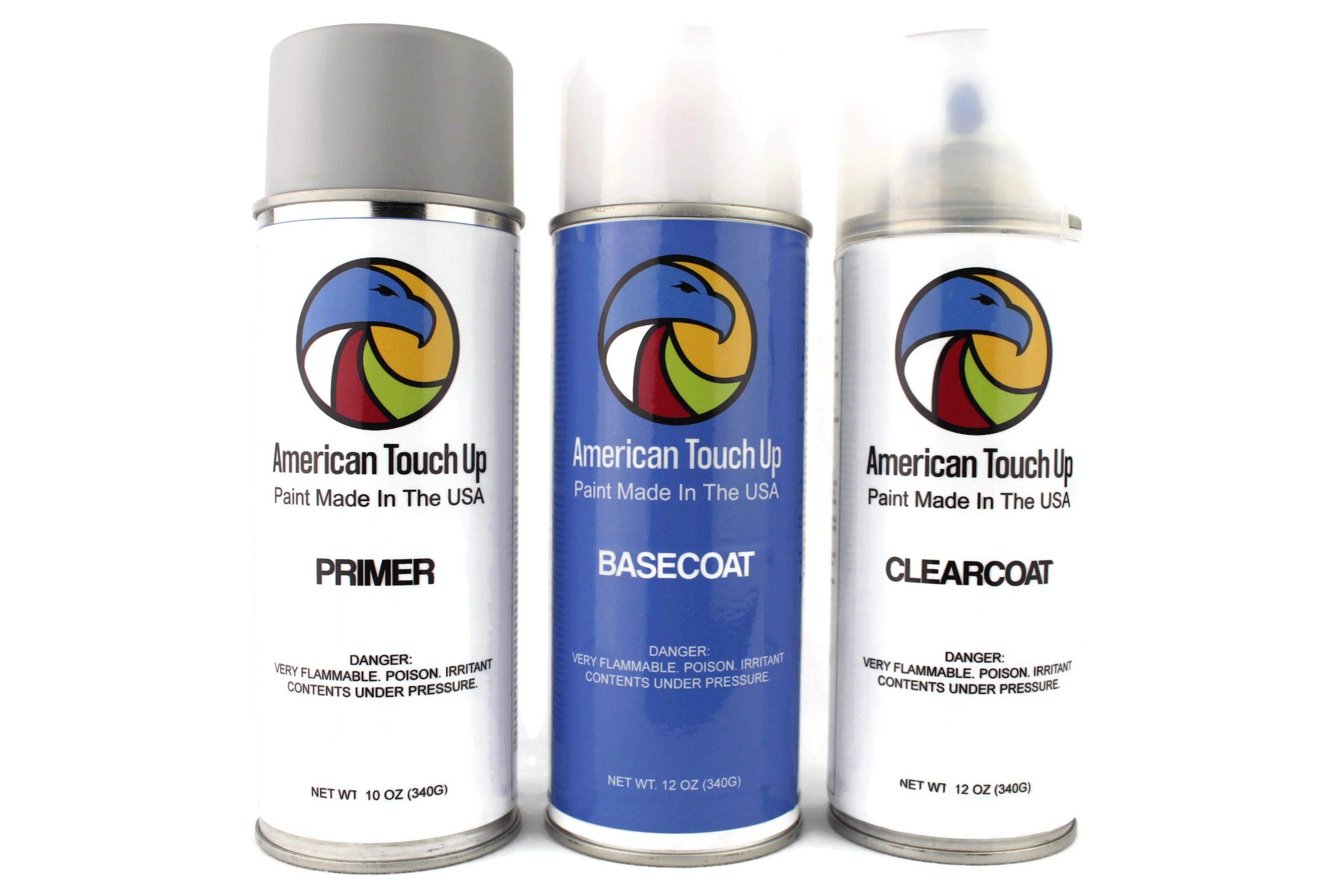 American Touch Up Paint Compatible with Honda | NH700M/NH700M-4 Alabaster Silver Metallic | Spray Paint (Primer/Basecoat/Clearcoat)