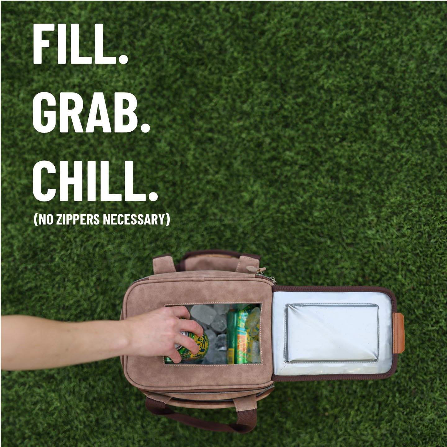 Beer Mountain | LS9 Can Cooler | Soft Sided Cooler with Magnetic Lid | Thick Insulation | Waterproof Lining | 24 Hours Cold | Premium PU Leather Design