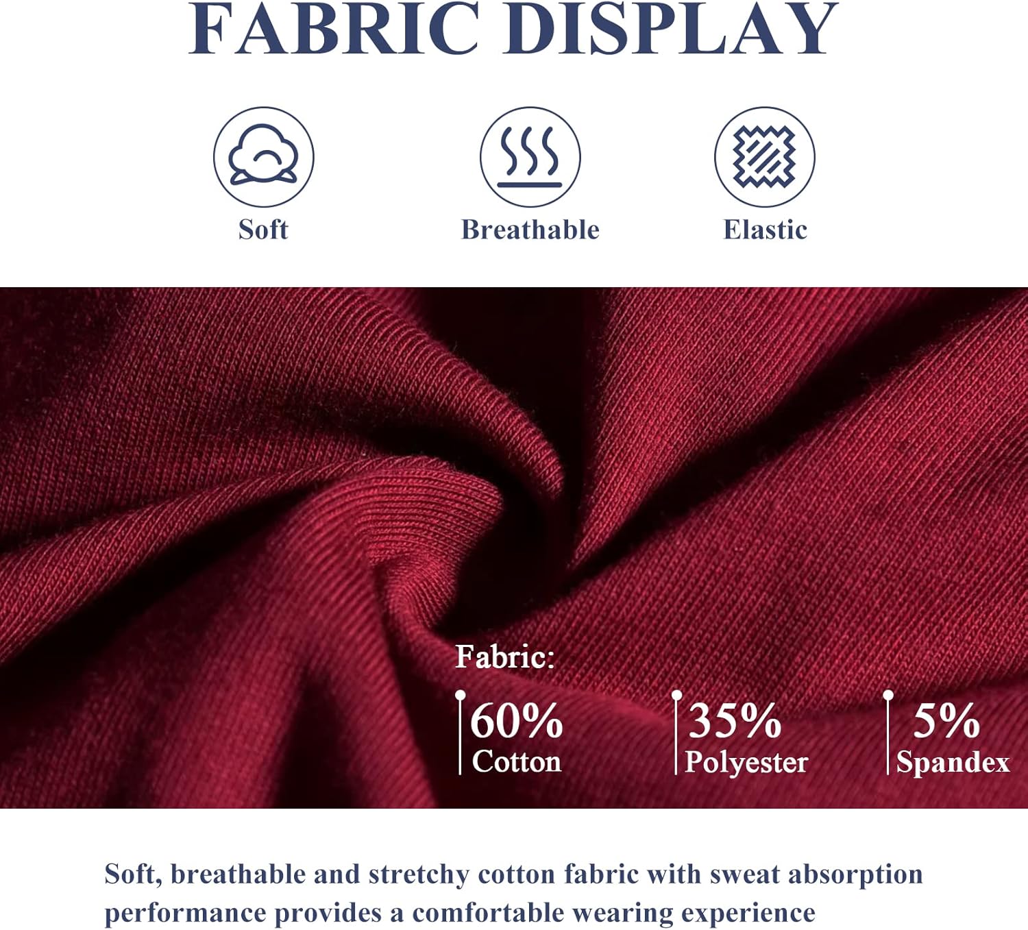 A WATERWANG Men's Long Sleeve Polo Shirts, Slim-fit Cotton Golf Polo Shirts Basic Designed - Image 5