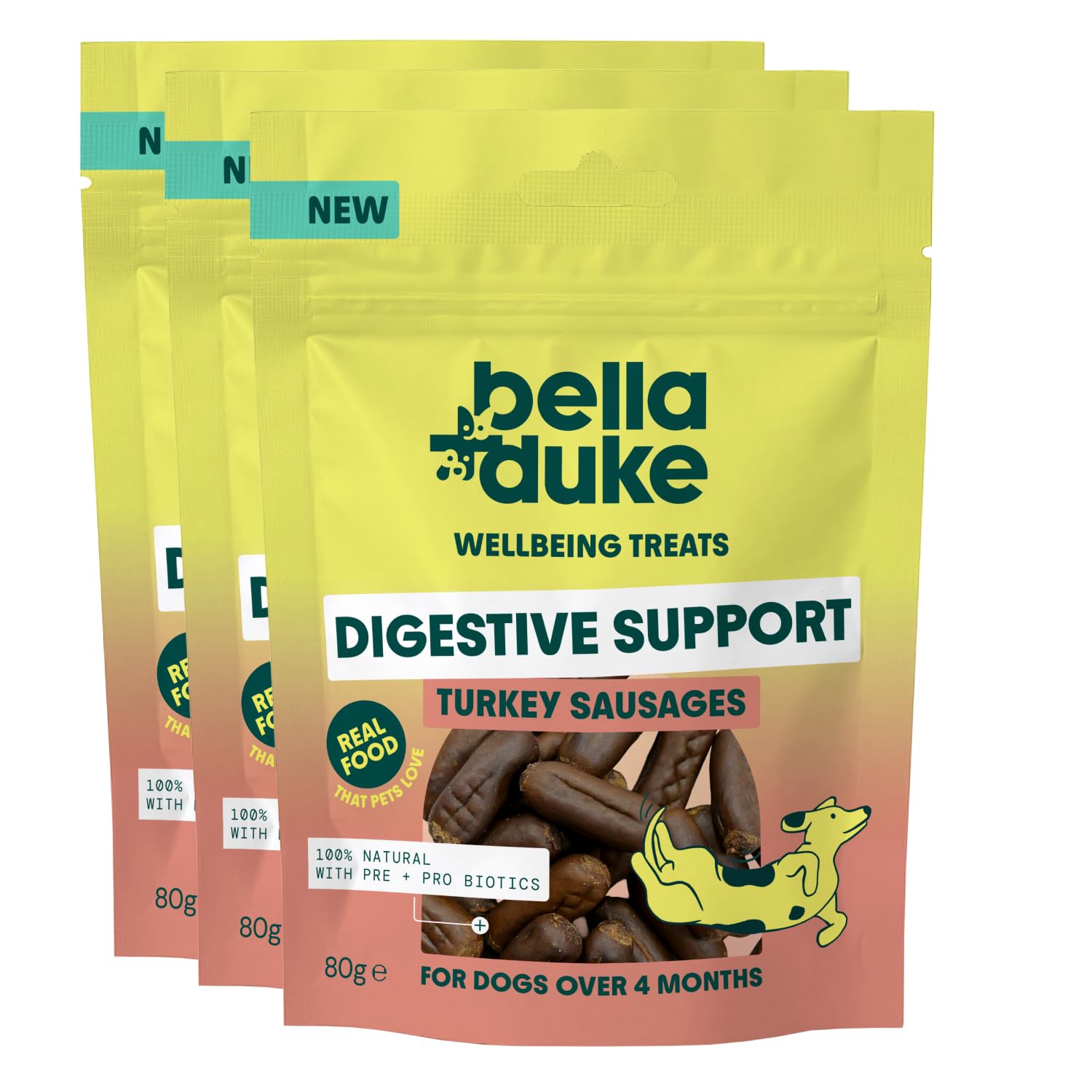 Bella + Duke Turkey Sausages for Natural Digestive Support - Wellbeing Treats for Dogs (4)