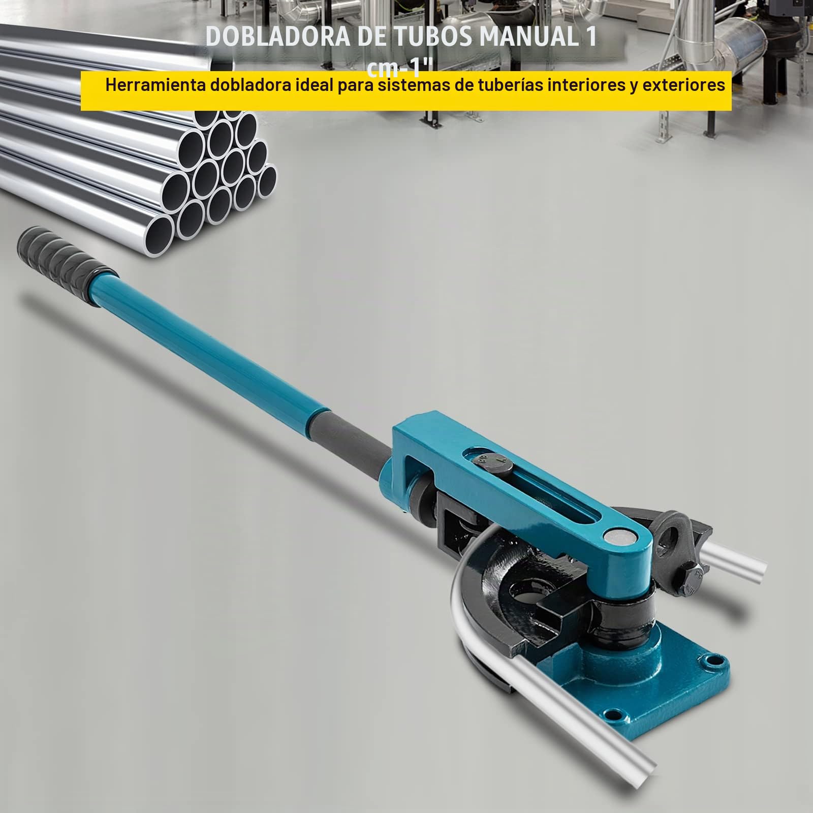 VEVOR Dobladora de Tubos Universal, Dobladora de Tubos, Dobladora de Tubos Acero, Dobladora Manual de Acero al Carbono, Dobladora de Tubos Manual, con 7 Dados, Diámetro de Tubería de 10 mm-25 mm