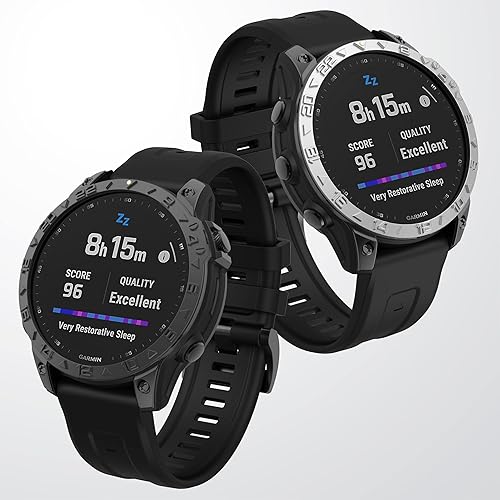 Miniatura 5 de Anillo de bisel compatible con Garmin Fenix 7X, anillo de bisel de acero inoxidable, cubierta adhesiva antiarañazos y protector de colisiones para