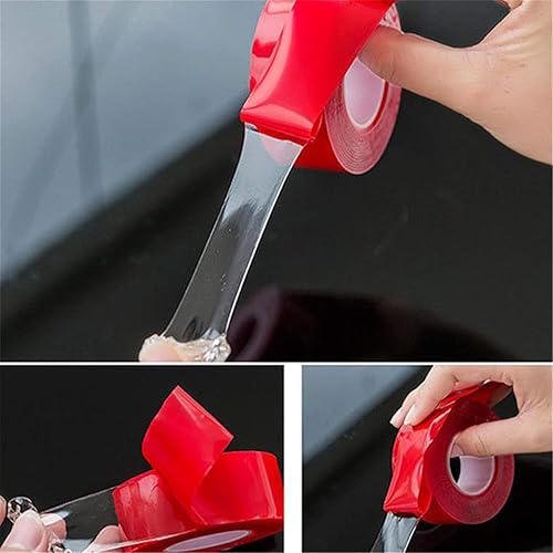 Miniatura 5 de LIUCM Cinta de doble cara, acrílico transparente fuerte adhesivo impermeable extraíble doble cara cinta de montaje para manualidades, decoración de