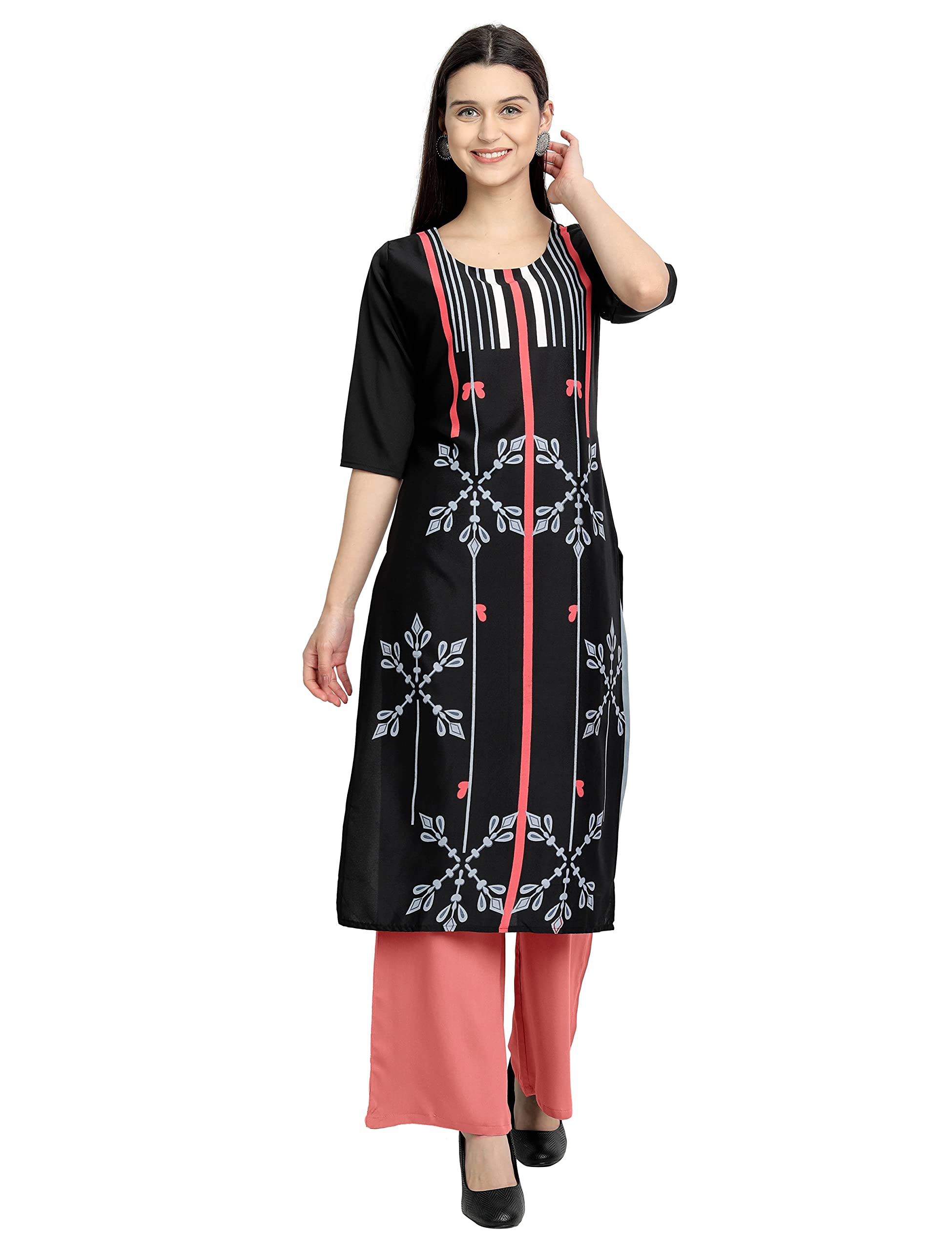 Sancom Women's Crepe Regular Kurta