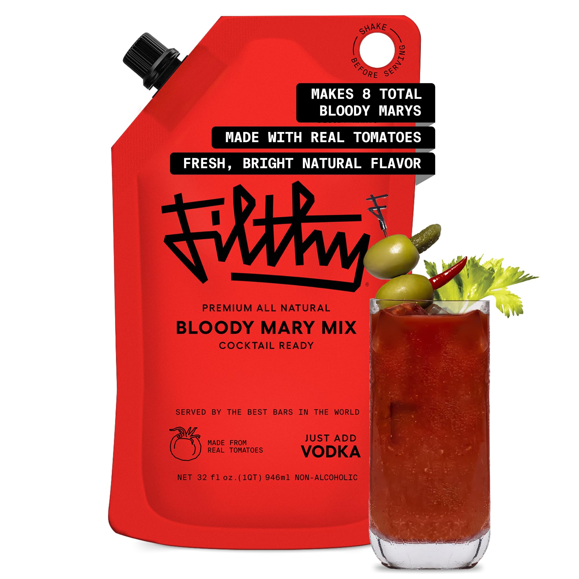 Amazon.com : Filthy Bloody Mary Mix, Premium Cocktail Mixer - 32