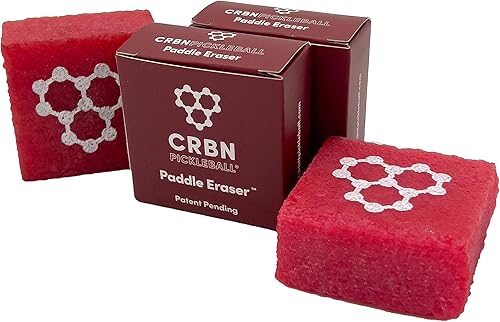 CRBN Pickleball - Paddle Eraser, Best Carbon Fiber Pickle Ball Racket Cleaner, Fast & Easy Rubber Bar to Remove Ball Residue, Dirt, & Minor