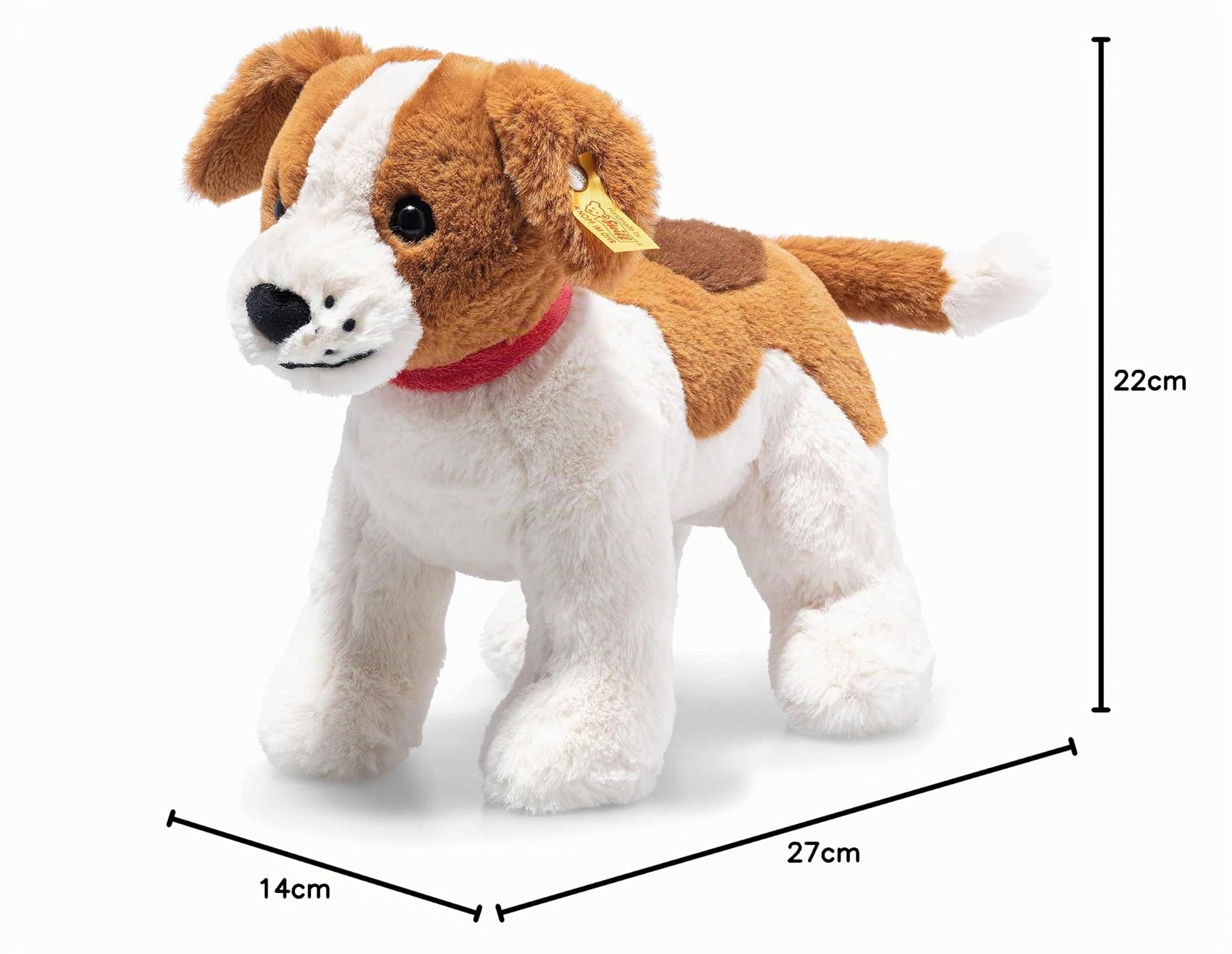 Steiff 067082 Snuffy Hund - 27 cm - braun/beige, Plüsch Bunt