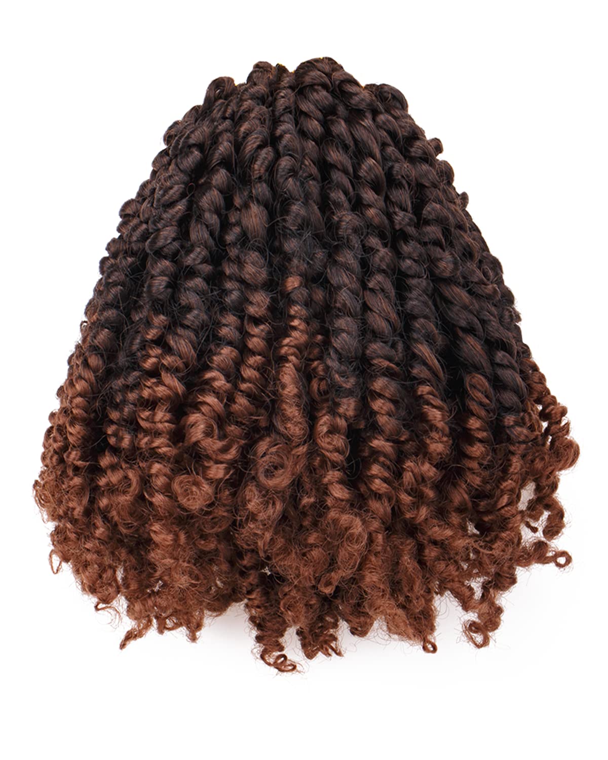 Passion Twist Hair-Pre-twisted Passion Twists,Pre-Looped Crochet Braids Made Of Bohemian Hair Synthetic Braiding Hair Extensions (8 Inch(Pack of 8), T30)
