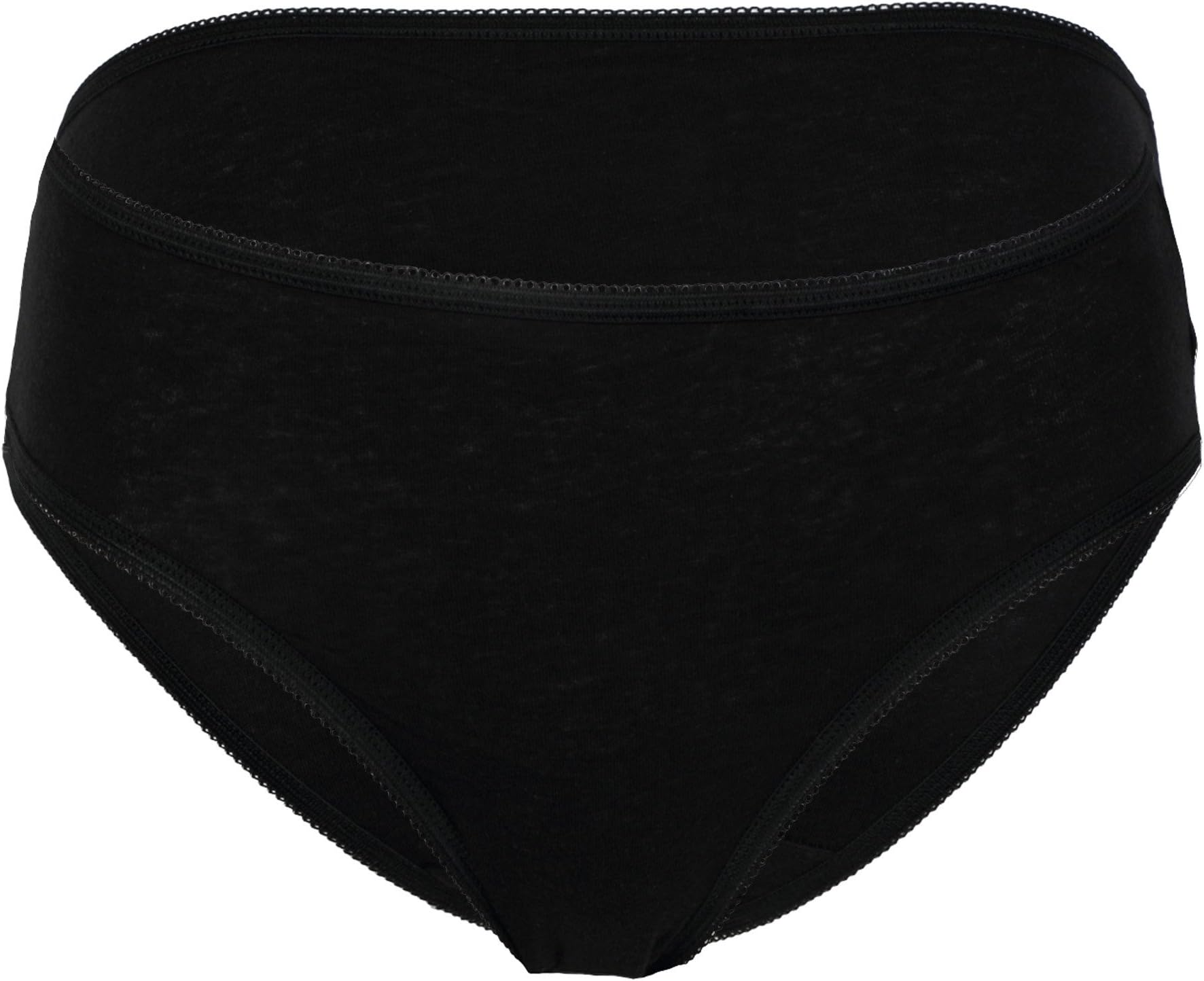 Passionelle Pack of 10 Womens Designer Black Colour Bikini Briefs