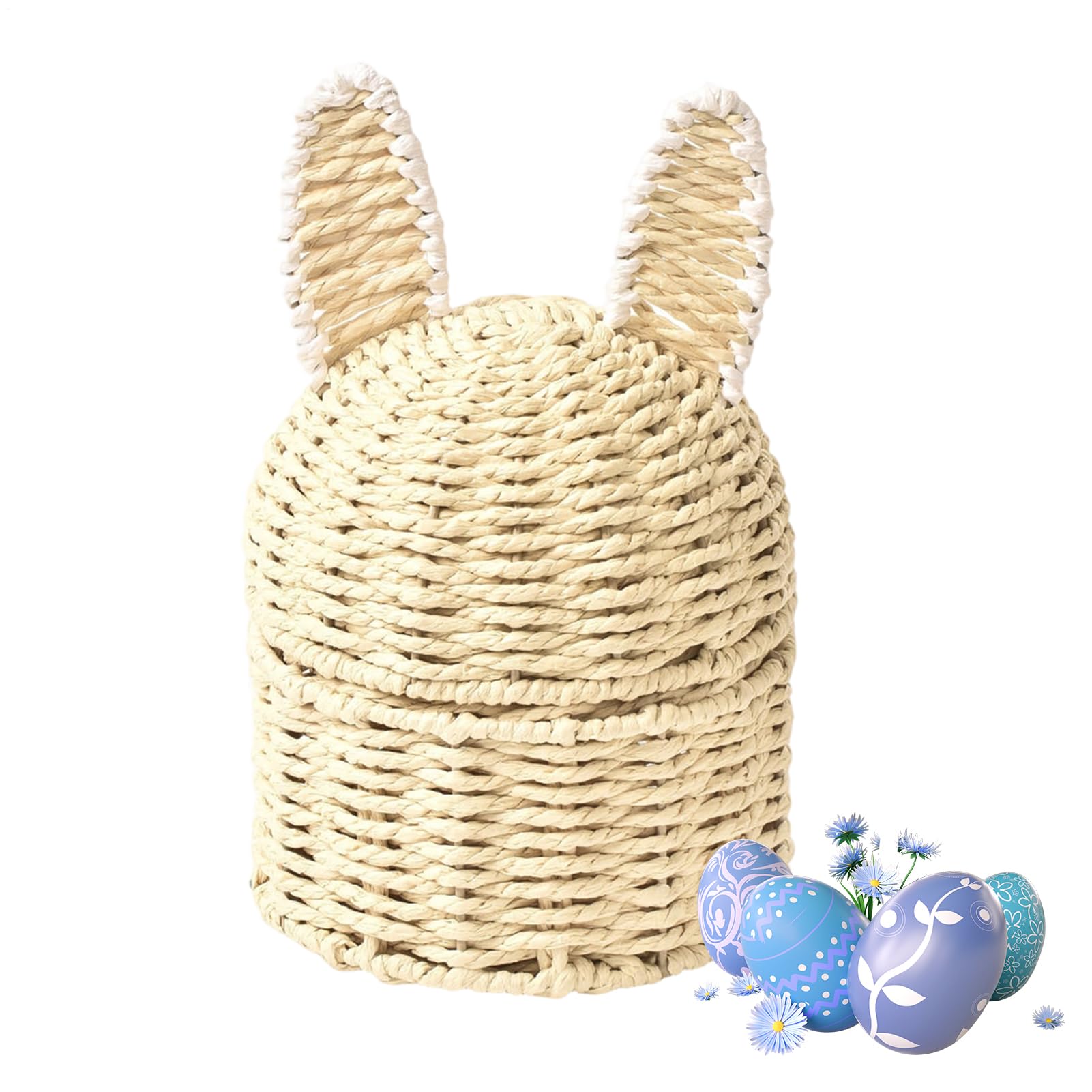 Cesta de Conejo de Pascua de fieltro para decoración de oficina y salones de asambleas