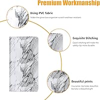 Vista 3 de Kewucn Soporte para registro y seguro de automóvil, organizador de cuero para guanteras con cierre magnético, estuche de accesorios