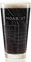 Vista 104 de ALBUQUERQUE NEW MEXICO Engraved City Street Map Beer Pint Glass Perfect Drinking Gift Idea & Unique Decor!