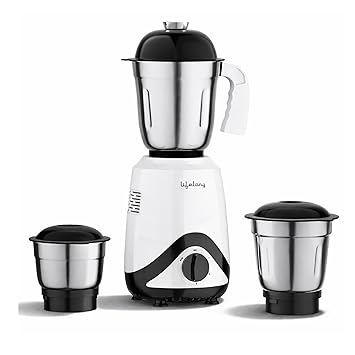 Lifelong Power Pro VX 500W Mixer Grinder | 3 Versatile Stainless Steel Jars (1.5L, 0.85L, 0.4L) | SS Blades, 3 Speed Settings with Pulse | Mixie Blender for Smoothies, Fruit Juice & Purees (Black)