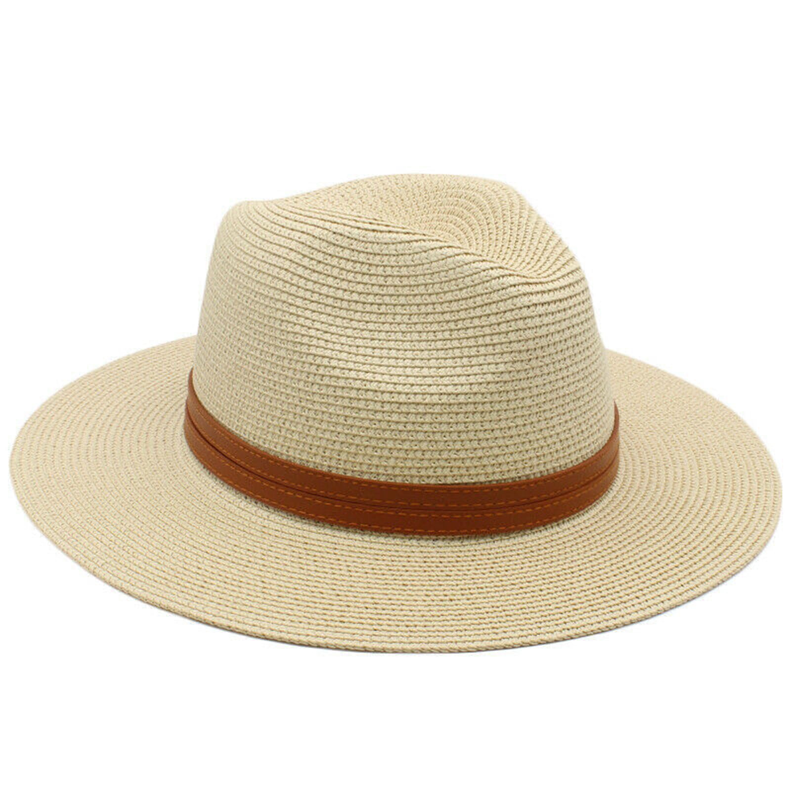 Cappello Panama Cappello Paglia Oversize Cappello da Traspirante con Catena Intrecciata per Uomini, Donne e Bambini Eleganti Protezioni Solari
