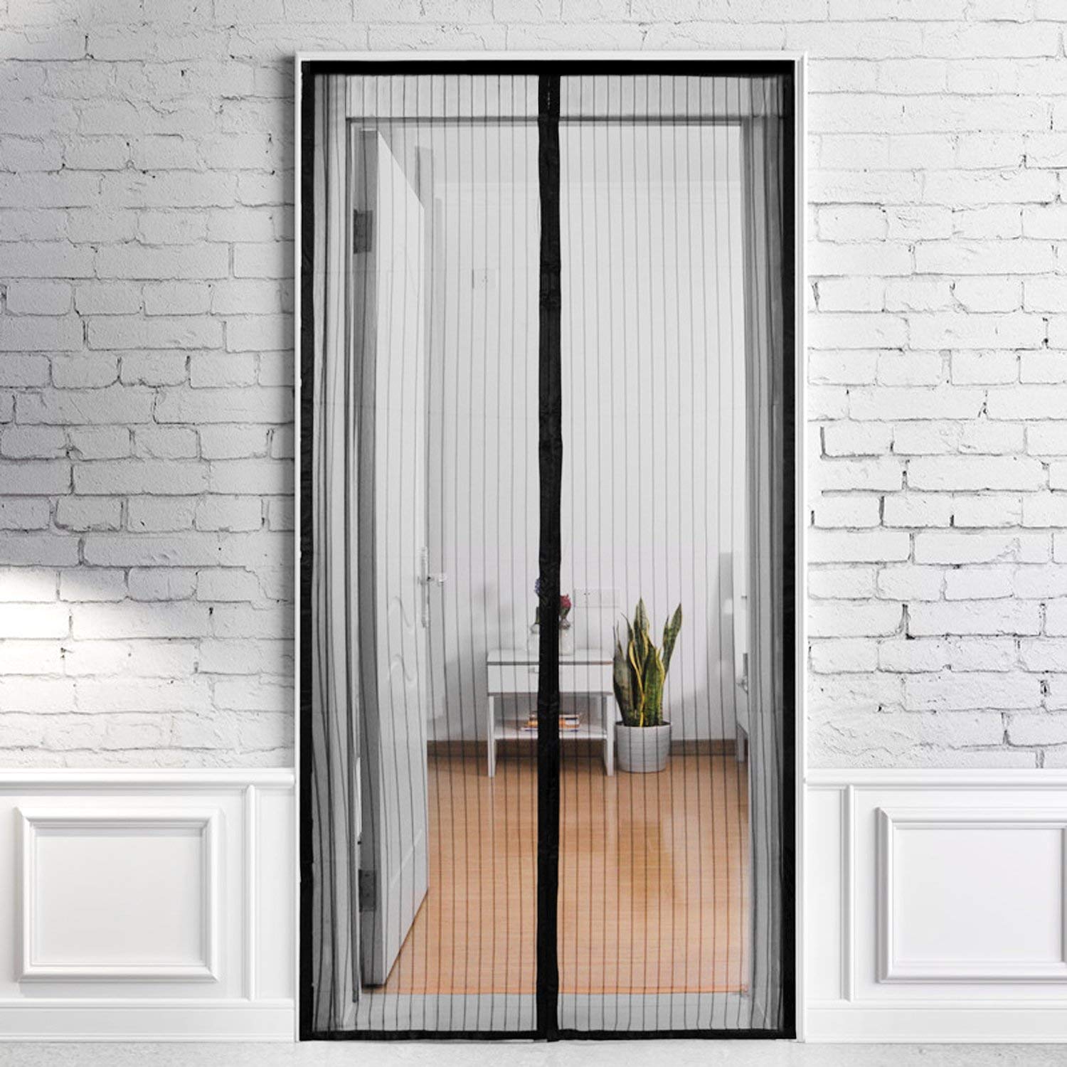 Moustiquaire Magnétique Pour Porte à Fermeture Automatique - Moustiquaire Magnétique - Sans Perçage - Pour Balcon, Terrasse - Noir A - 80 X 240 Cm