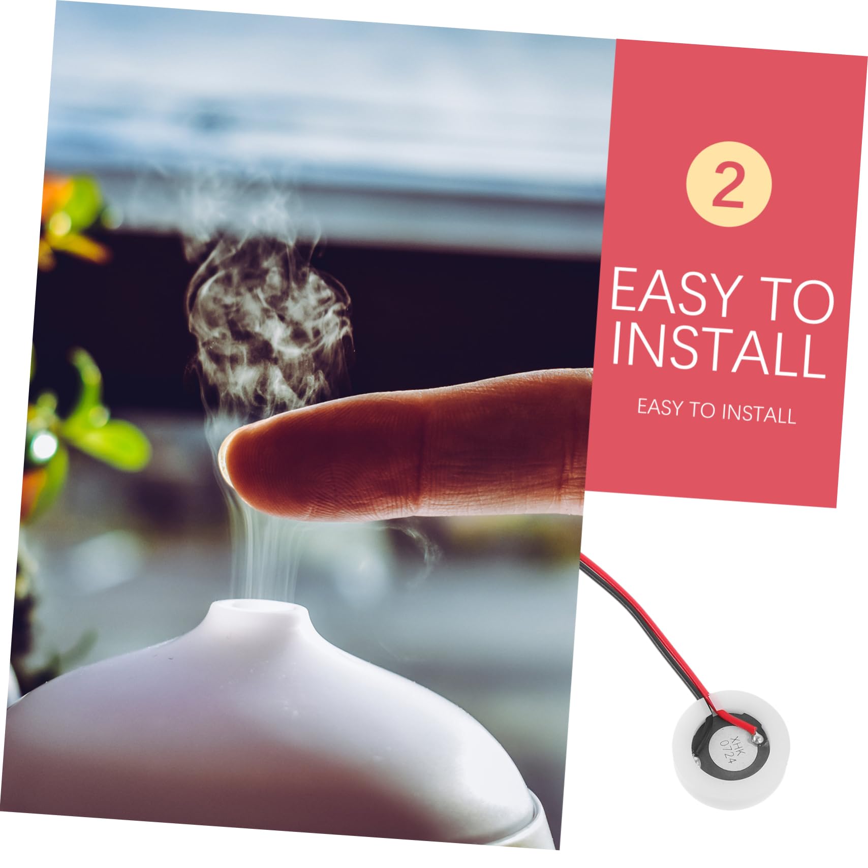 KICHOUSE 4pcs Ultrasonic Humidifier Discs High Frequency Atomizing Plates for Efficient Moisture Easy Installation Compatible with Maker Humidifiers Durable Ceramic Material