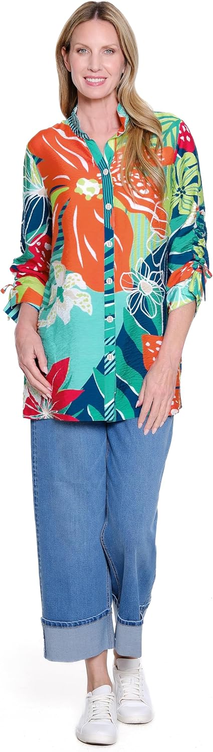 John Mark Wide Leg Five-Pocket Denim Pant