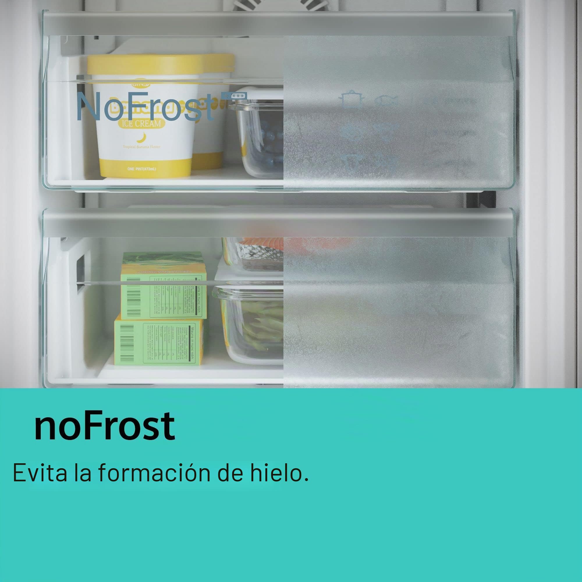 SIEMENS KG36NXWDF iQ300 Frigorífico y congelador Combinado, 186 x 60 cm, 237 L de refrigeración + 119 L de congelación, hyperFresh frescor más Largo, no más descongelación, superCooling –