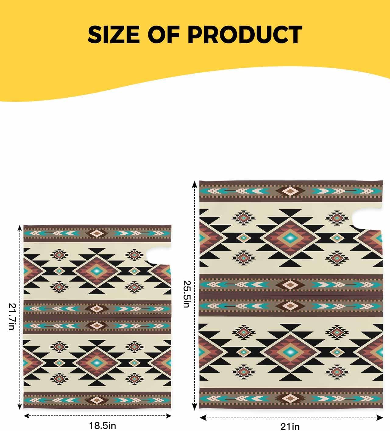 Southwestern Mailbox Covers Magnetic Standard Size,Decorative Post Letter Numbers Box Wrap Decoration Covers Accessories for Garden Outdoor Décor Rustic Traditional Tribal Geometriy Brown Red Boho