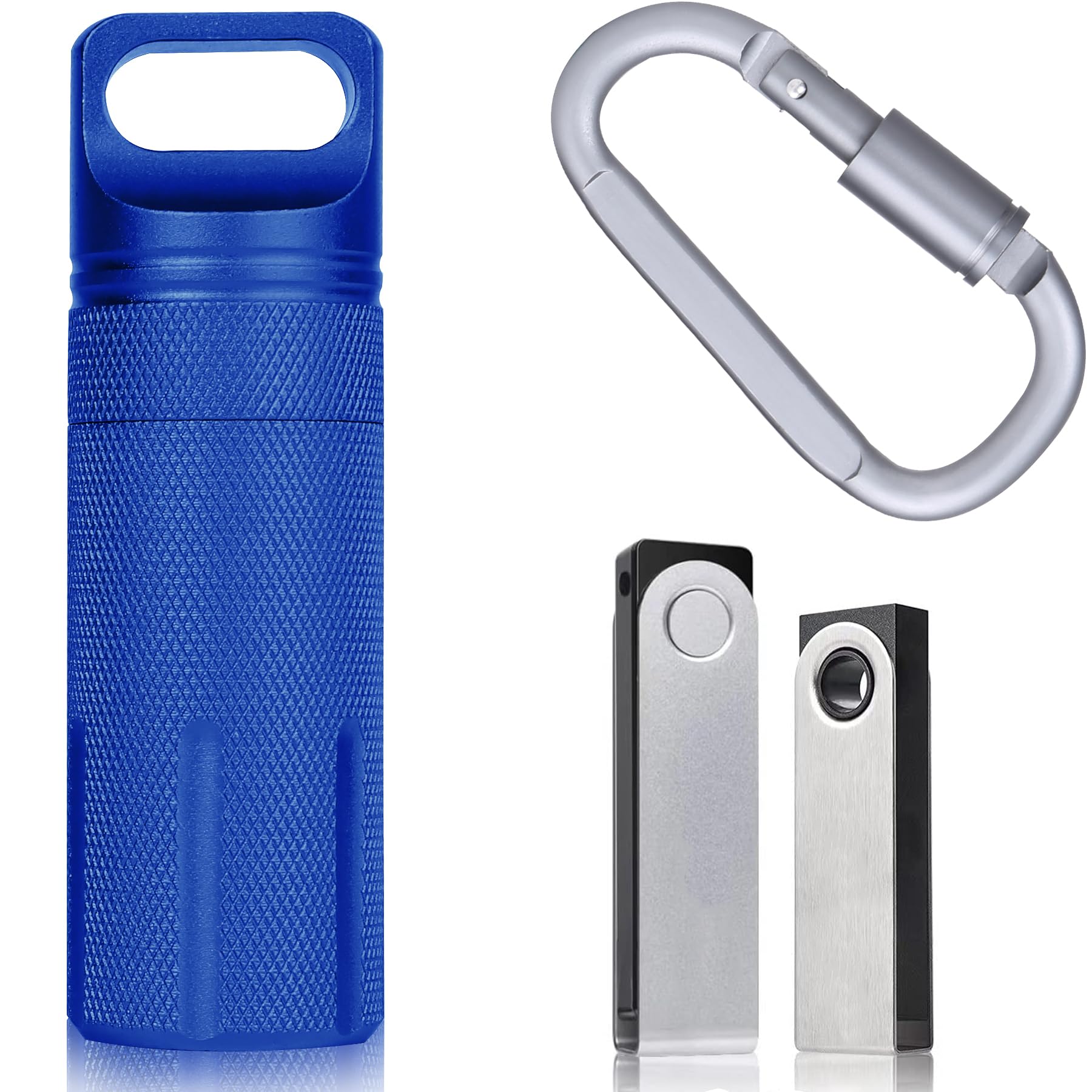 AenllosiAluminum Alloy Carrying Case Compatible with Ledger Nano S S Plus BTC Bitcoin Wallet Hardware (Deepsea Blue)