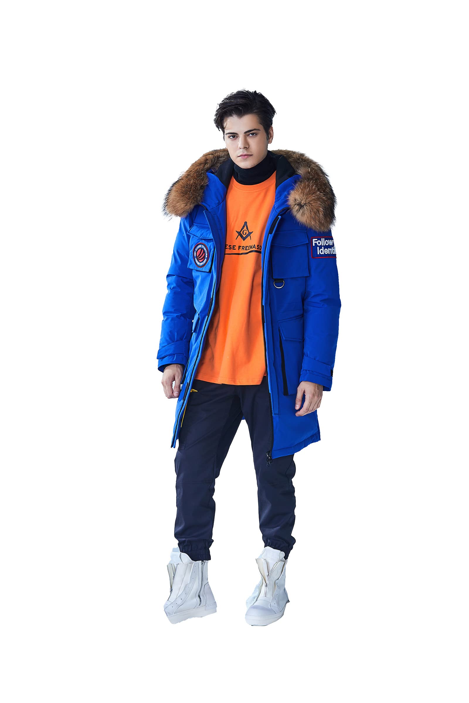 Bosideng Matterhorn gęsi puchowa parka zimowa, Szafir