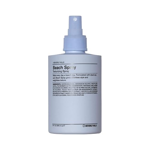 J Beverly Hills Blue Beach - Spray texturizante con limpiador de cuero cabelludo, sal del mar muerto para aclarar, 8 onzas