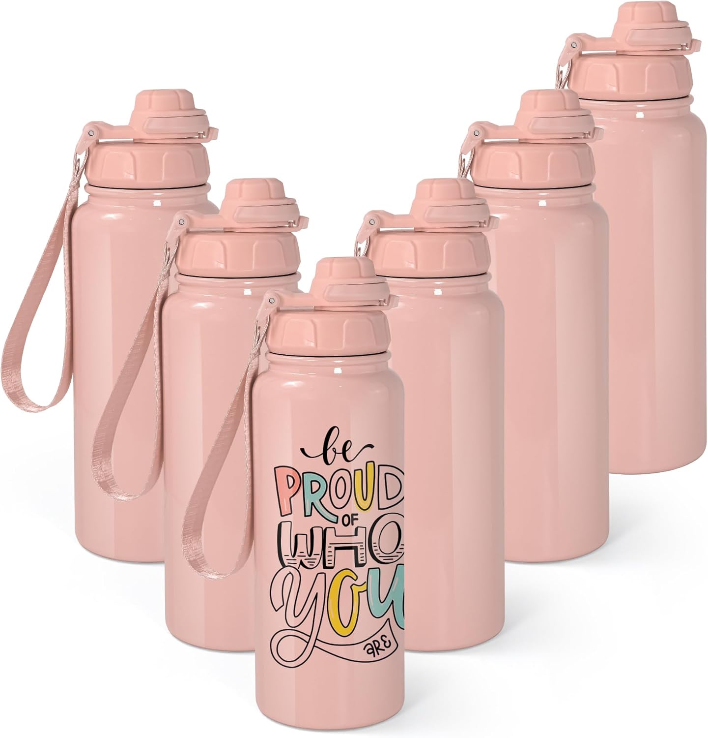 AGH 6 Pack Sublimation Water Bottle Blanks,25oz Stainless