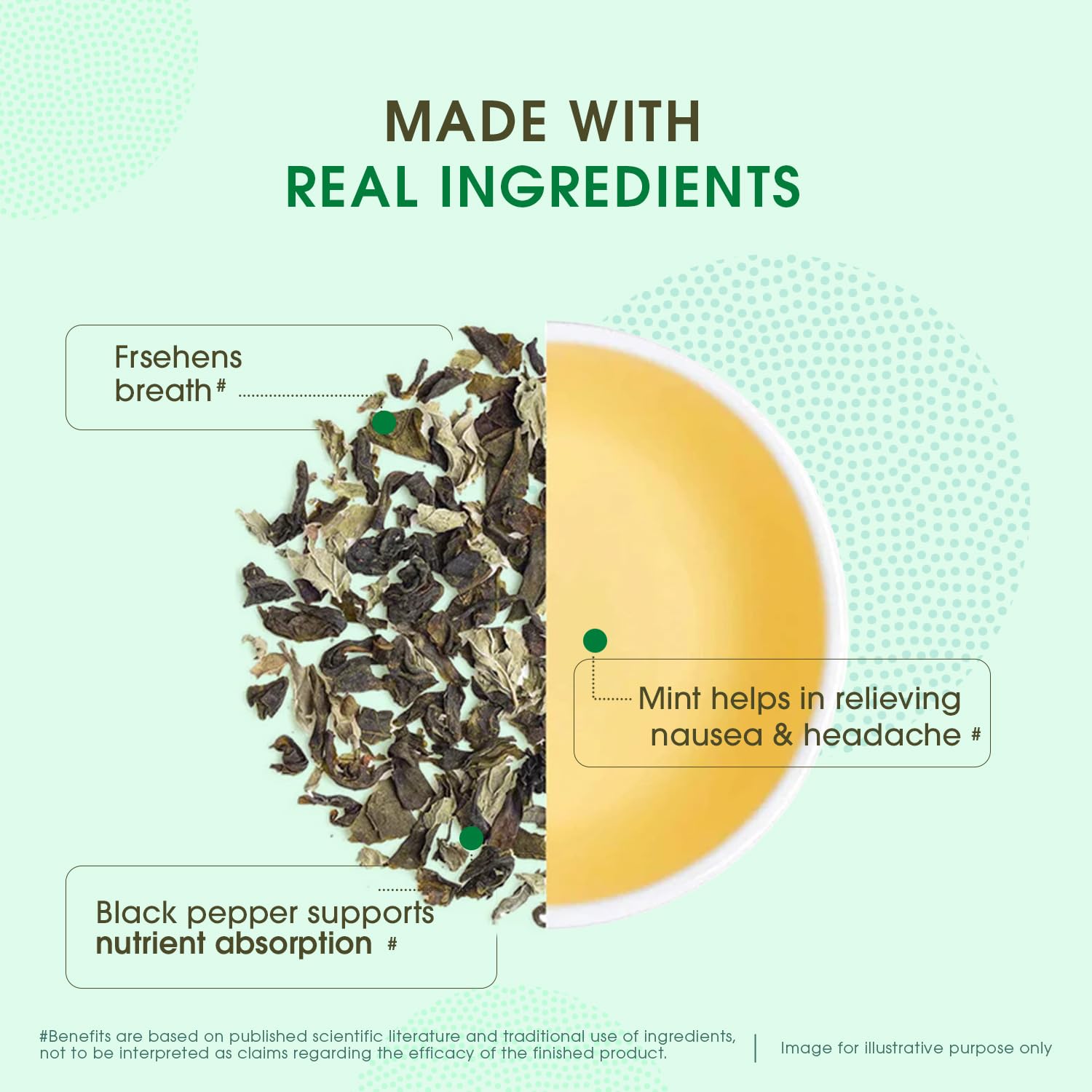 Teabox Mint Green Tea | 25 Tea Bags with Premium Green Tea & Real Peppermint Leaves | Refreshing, Cooling & Smooth | Low Caffeine | Clean Ingredient Blend