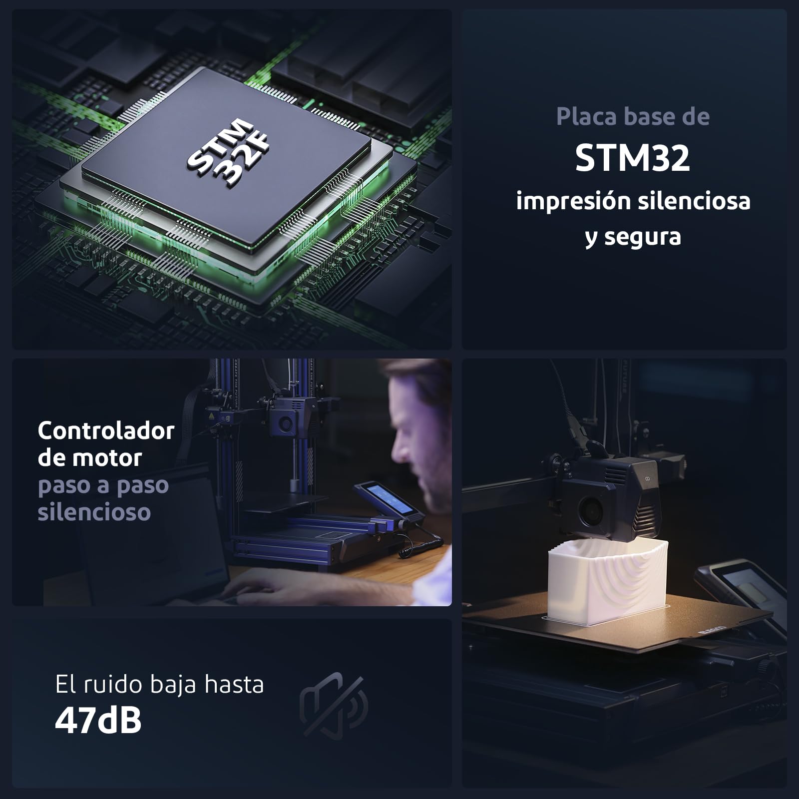 ELEGOO Neptune 3 Pro Impresora 3D, 180mm/s Velocidad de Impresión, Nivelación Automática de 36 Puntos, Extrusora Directa de Doble Engranaje, Pantalla Capacitiva Desmontable, 225x225x280 mm³