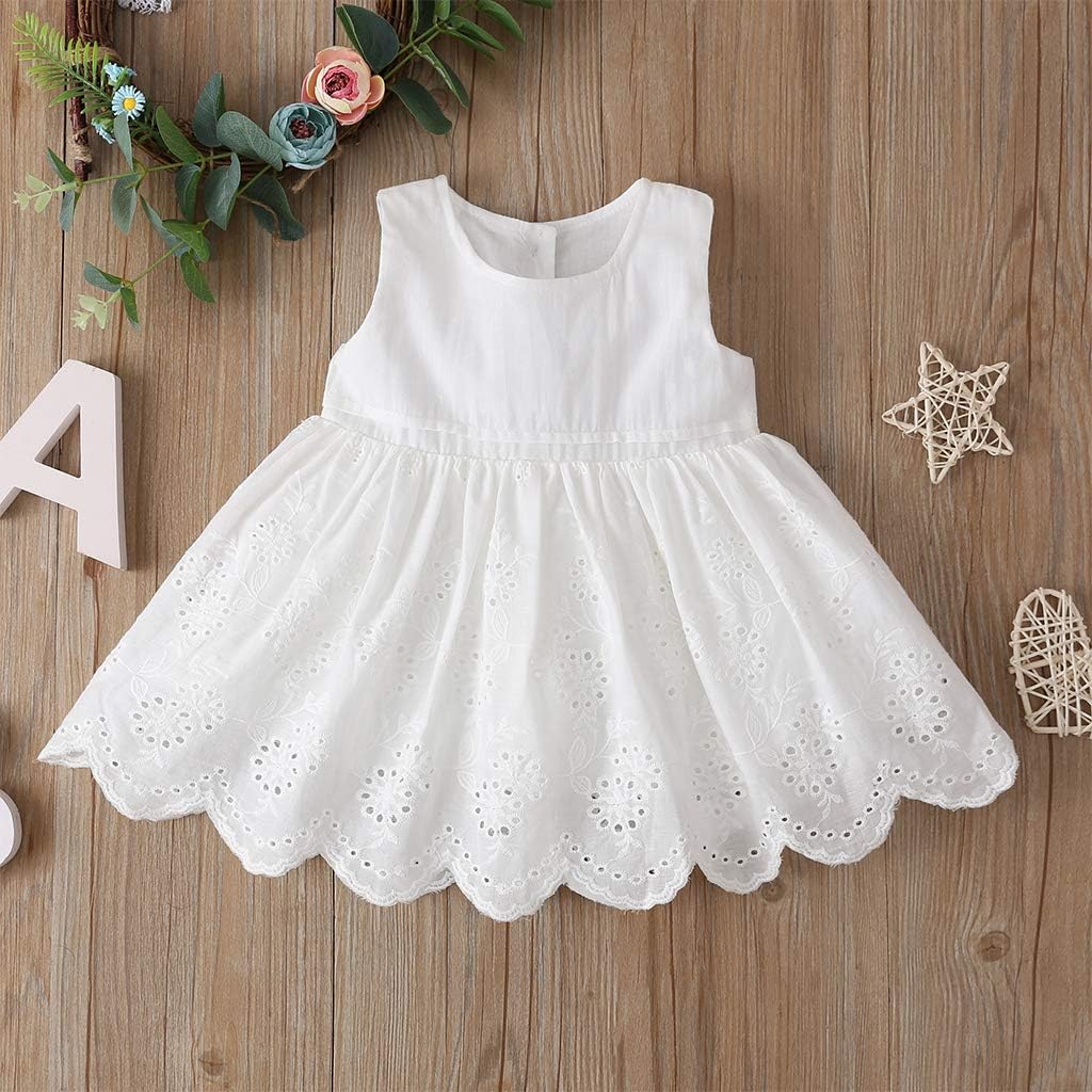 Toddler Baby Girls Dress Embroideries Floral Summer Seaside Beach Sundress Onepiece Outfits - Image 2