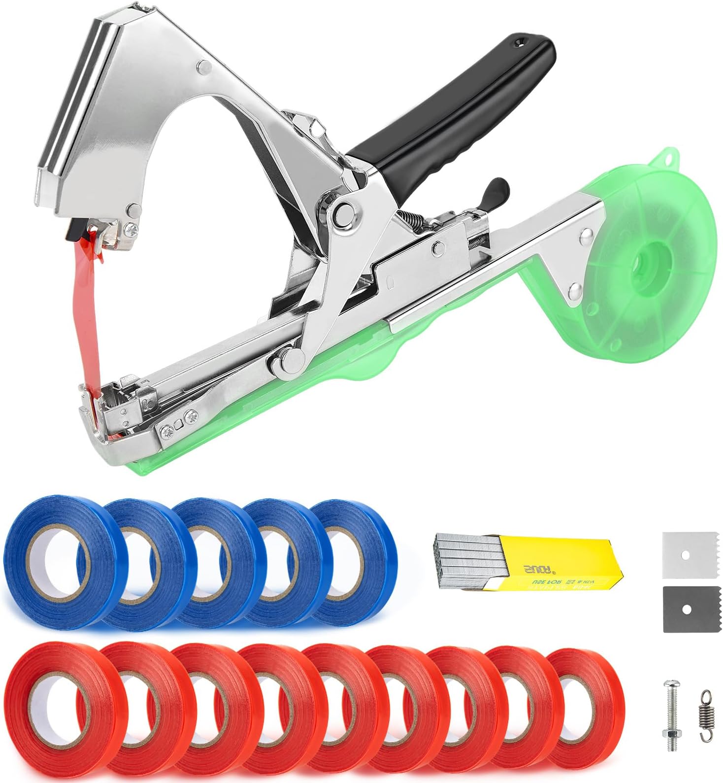 Plant Tying Machine with Green Tape, Plant Tape Gun for