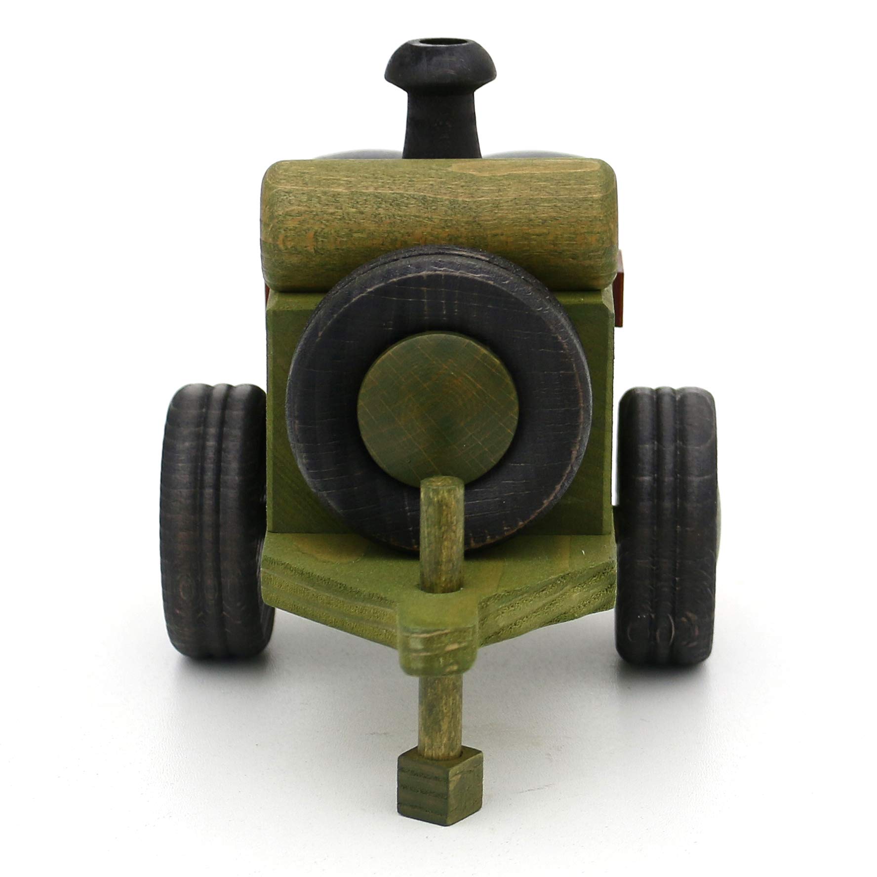 Holz Räucherfigur Gulaschkanone - Bundeswehr - in grün/schwarz, L/B/H: 18 x 11,5 x 13 cm.