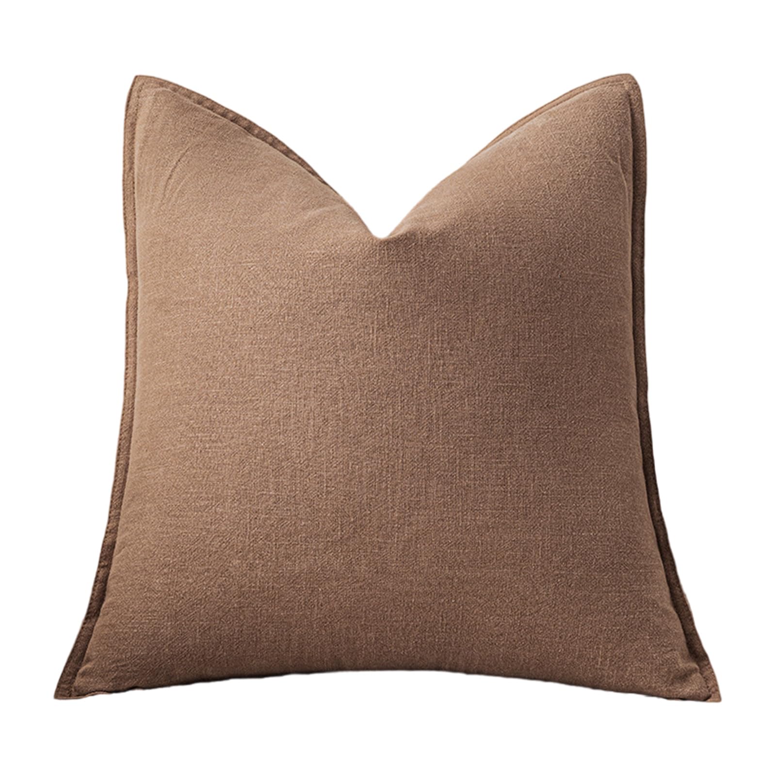 Carotoe Rust Red Durability Linen Pillow Covers Pillowcase Lightweight Hypoallergenics Fabric Simple Elegant Design Pillow Slipcover Linen Covers