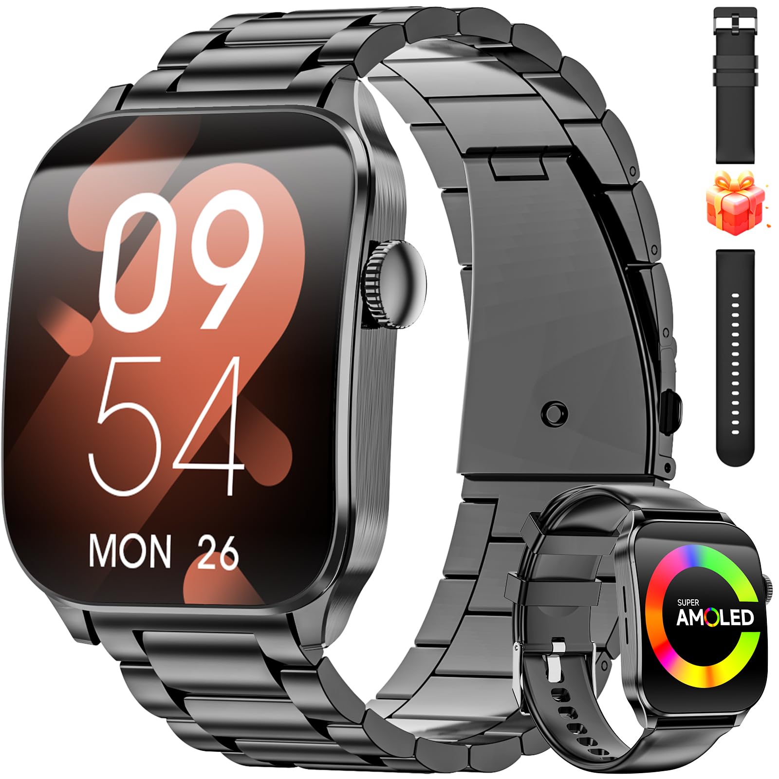 Curve Military Smart Watch for Men Answer Make Call 1 93 AMOLED Smartwatch with Heart Rate Sleep Monitor