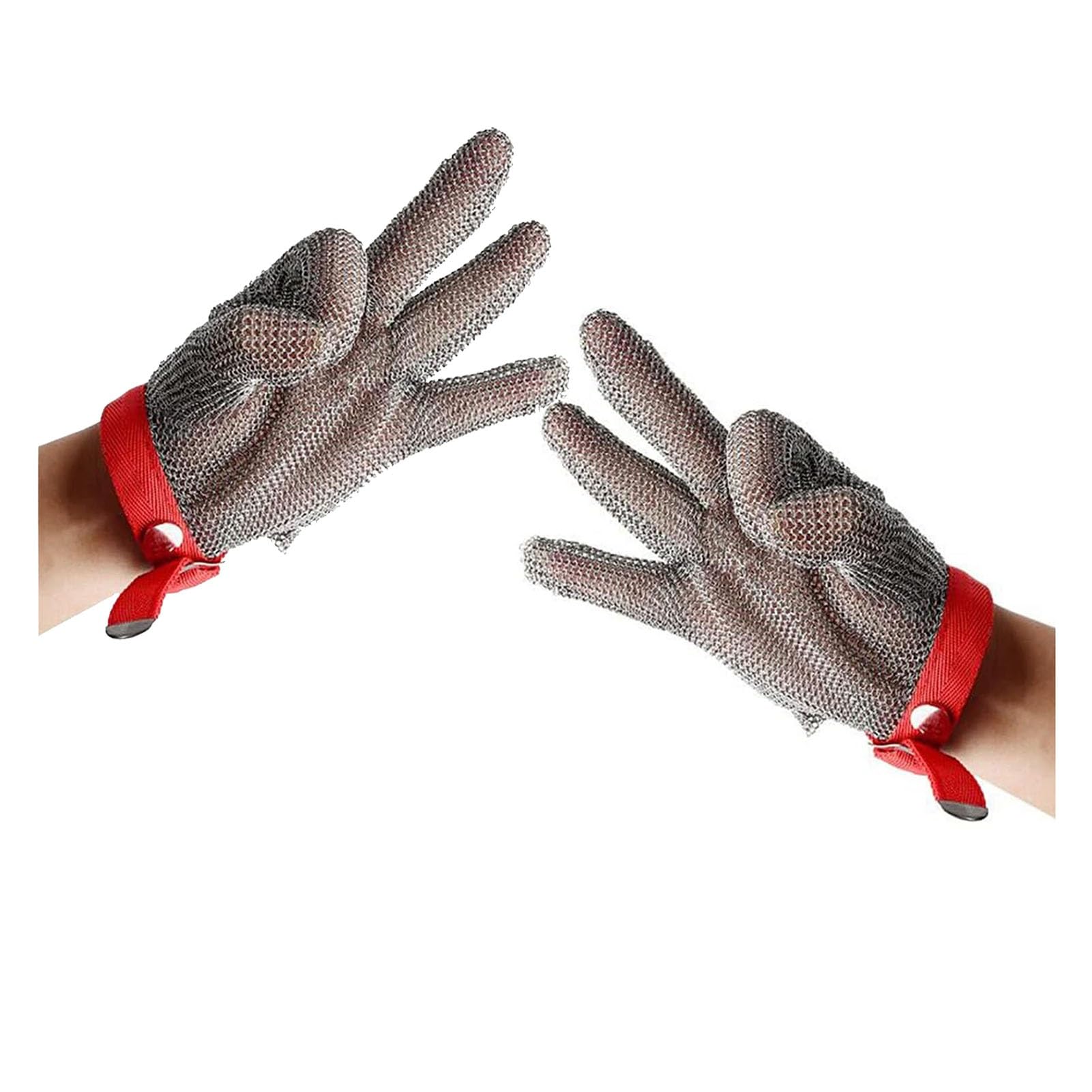 Safety Work Gloves Rękawice Odporne Na Przecięcie Ze Stali Nierdzewnej 316 Na Lewą Prawą Rękę, Rękawice Kolcze Z Metalowej Siatki Do Warsztatu, Budownictwa(L)