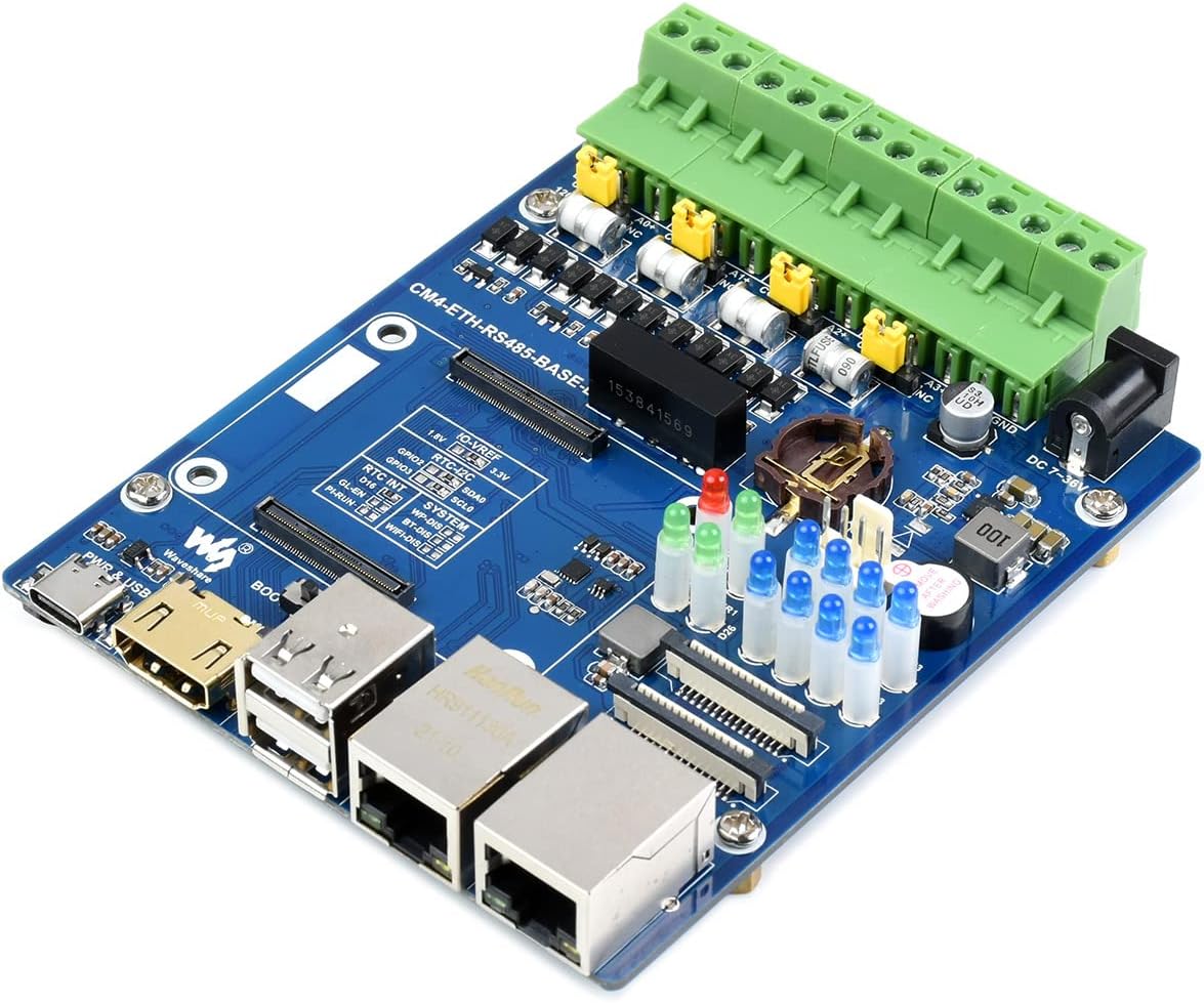 ETH RS485 Base Board for Raspberry Pi Compute Module 4 CM4 Dual ETH ...